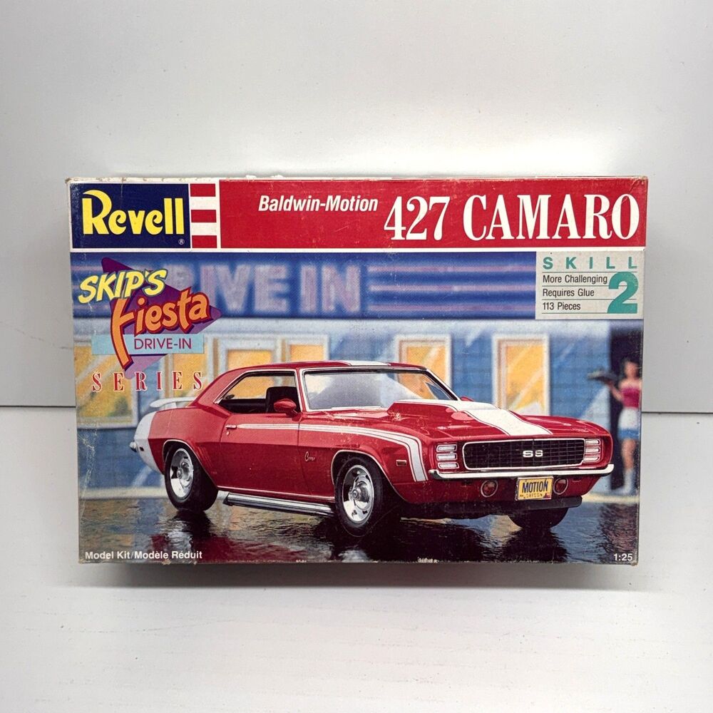 Revell 1969 Camaro 427 "Skips Fiesta" 1/25 Model Car Kit 1991 - Open & Unbuilt